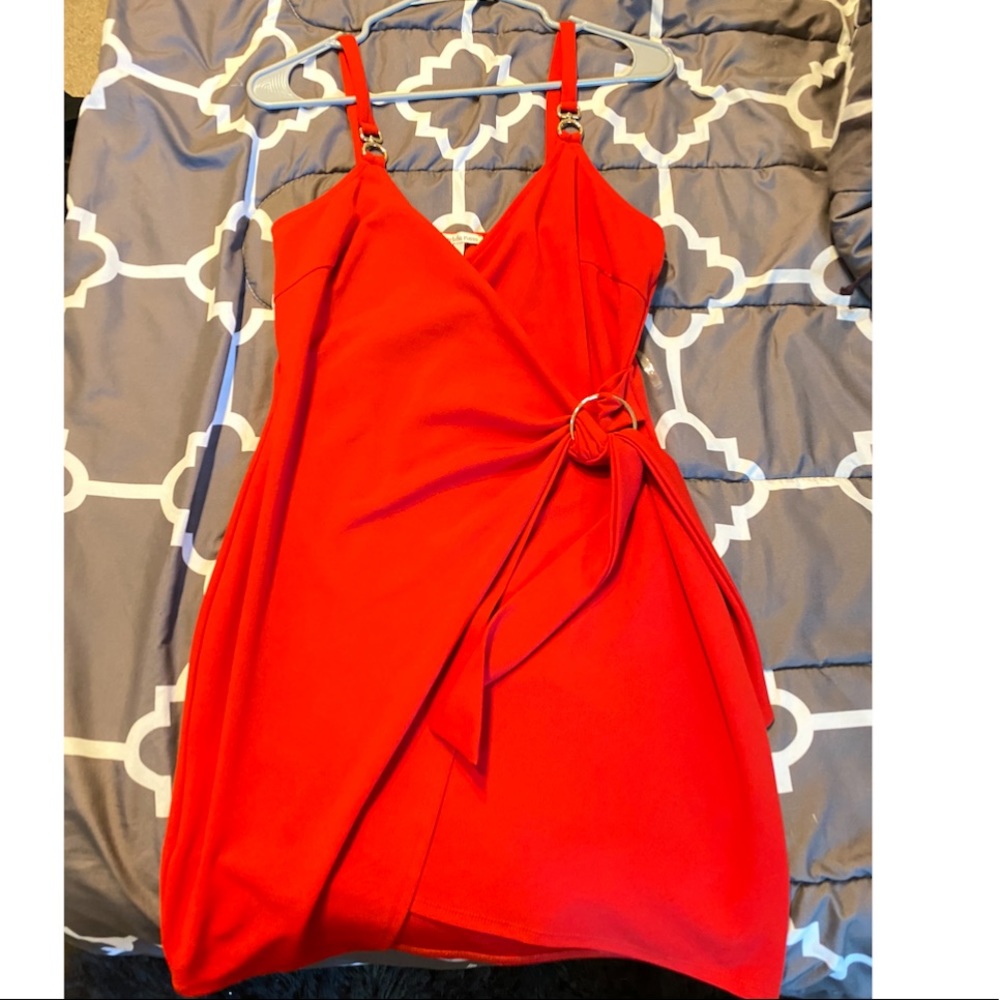 cute red formal dress